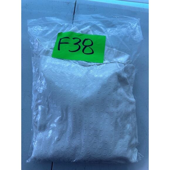 Anthropologie Pilcro Womens Button Up Top Size 3X White Sequin Long Sleeve Bling - Picture 16 of 16